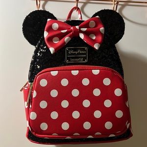Polka Dotted Minnie Mouse Loungefly Backpack